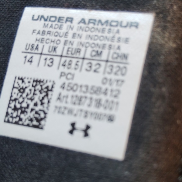 Under Armour Slip Ons Slides Size 14 Black - Picture 11 of 16